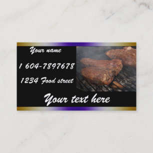 Biftecks de BBQ sur les cartes de Dinning de gril