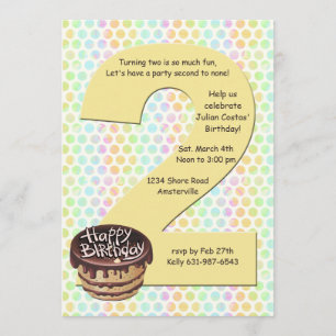 Big 2 Birthday Party Invitation