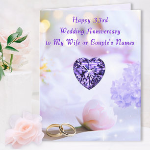 BIG, 33rd Wedding Anniversary Cards, Wife, Couple Card