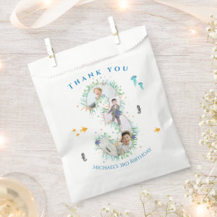 Big 3rd Photo Collage Birthday Under The Sea Favour Bag
