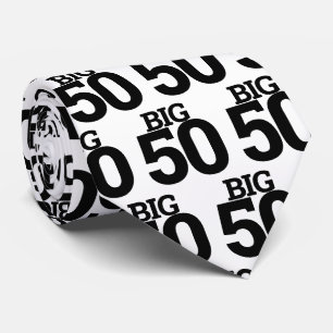 BIG 50 Fiftieth Birthday 50th Tie