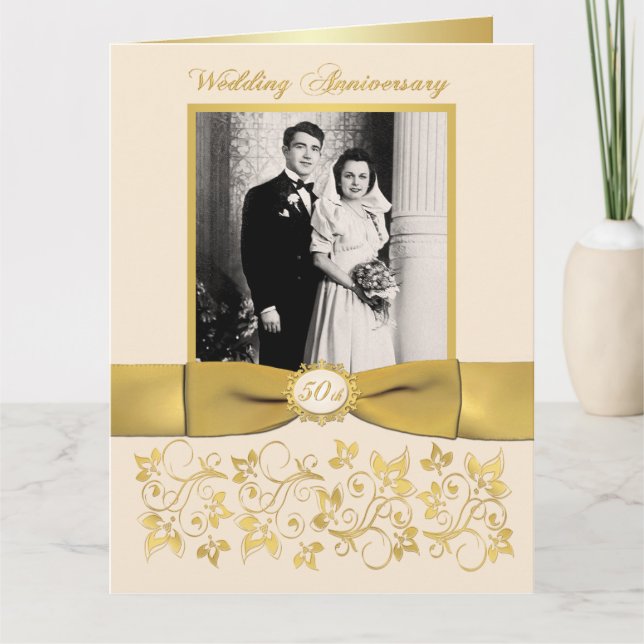 BIG 50th Anniversary Photo Guest Signing Card (Front)