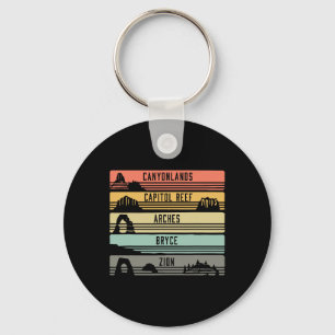 Big 5 Utah National Parks Shirt Hiking Keychain