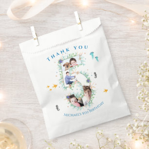 Big 5th Photo Collage Birthday Under The Sea Favour Bag
