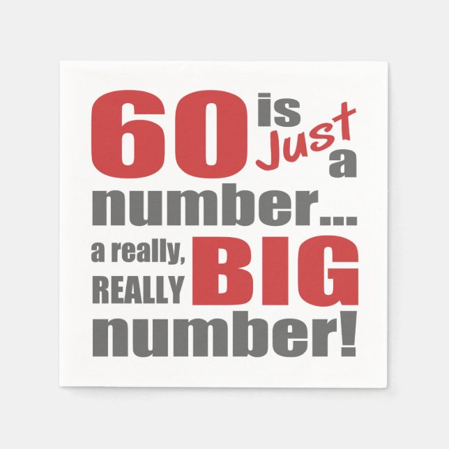 Big 60th Birthday Napkin (Front)