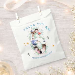 Big 6th Photo Collage Birthday Under The Sea Favour Bag