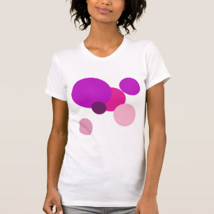 Big 70s polka dots in purple T-Shirt