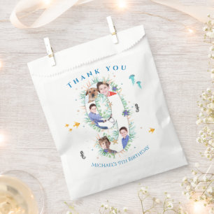 Big 9th Photo Collage Birthday Under The Sea Favour Bag