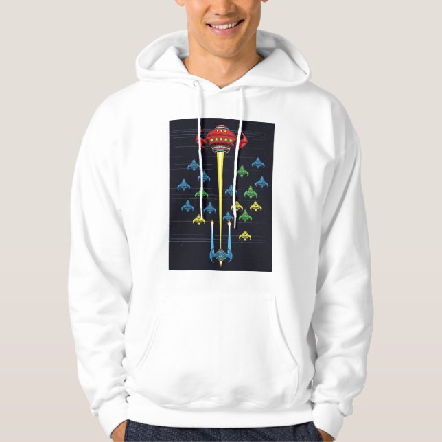 Big Aliens Ship T-Shirt Hoodie (Front)