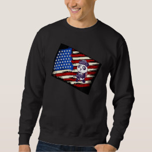 Big American Flag With Machine Guns Sweatshirt