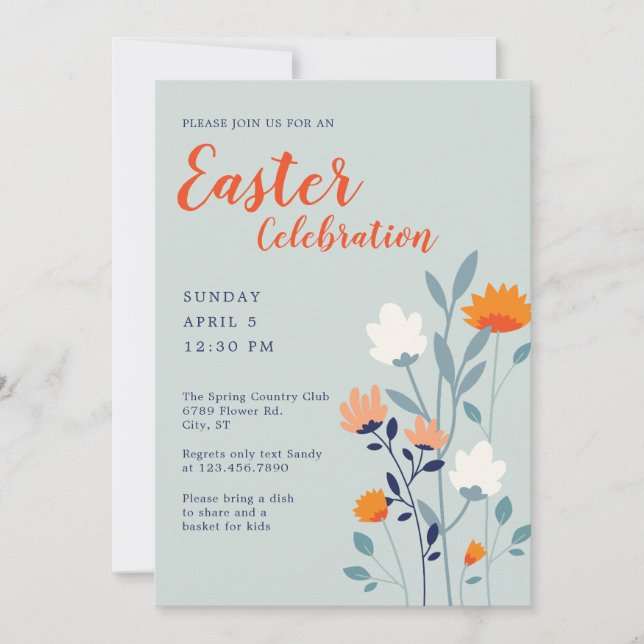 Big and Bold Modern Easter Invitation (Front)