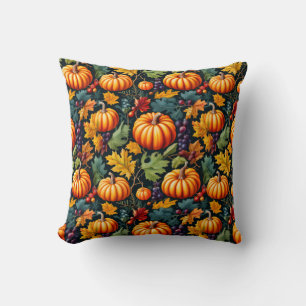 Big and Little Fall Pumpkins Throw Pillow