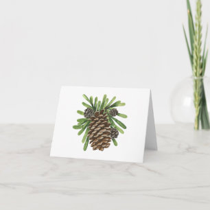 Big and Little Pine Cones BLANK Card