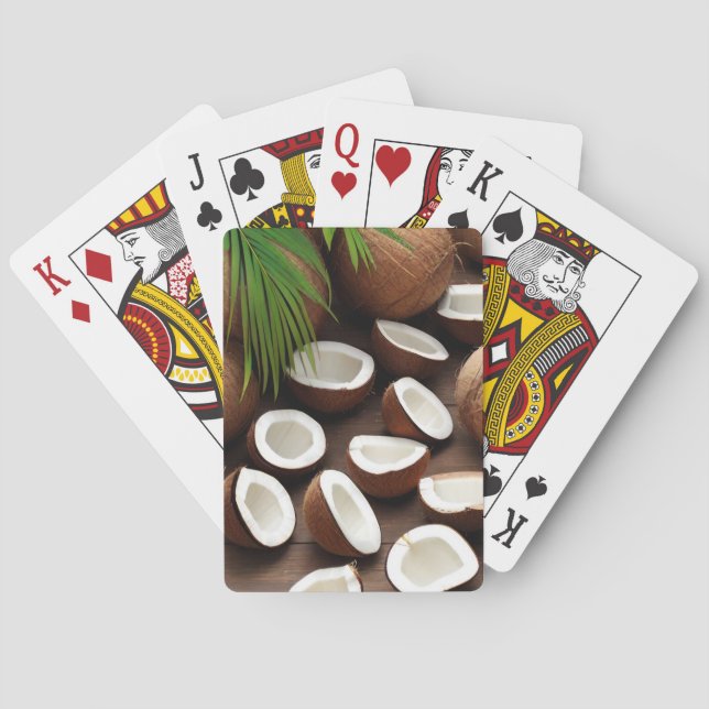 Big and small coconuts playing cards (Back)