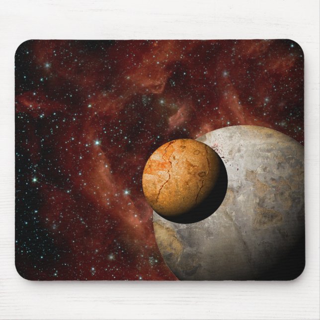 Big And Small Deep Space Planets Mouse Pad (Front)