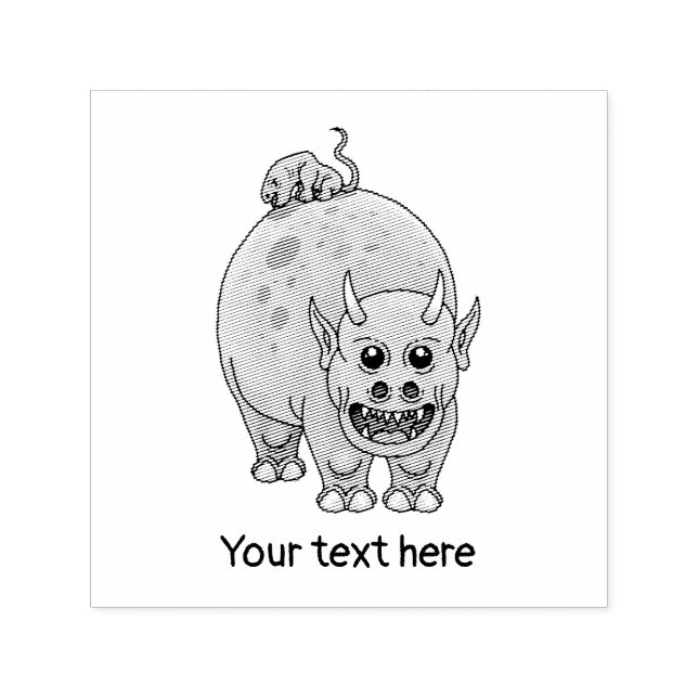 Big and Small Dinosaur Self-inking Stamp (Design)
