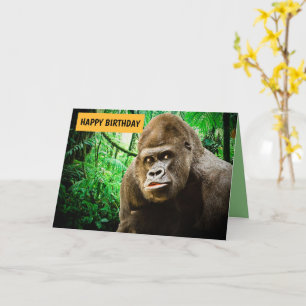 BIG APE FUNNY GORILLA BIRTHDAY CARD FOR HIM