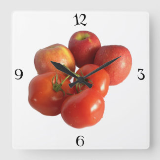 Big Apples and Tomatoes Wall Clock