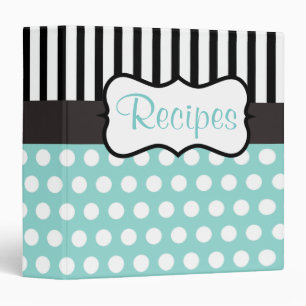 Big Aqua Black Recipe Binder