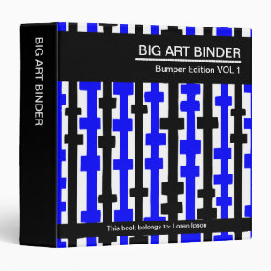 Big Art Binder 010 (1.5in) Blue, Black and White
