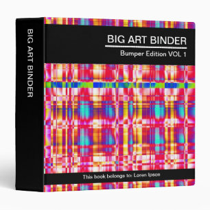 Big Art Binder 016 (1.5in) Fractal Tartan