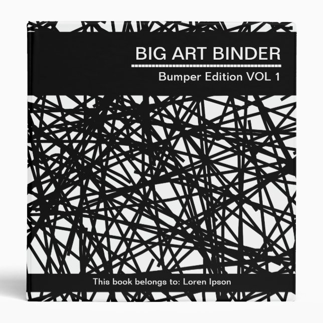 Big Art Binder 028 (1.5in) Abstract Lines (Front)
