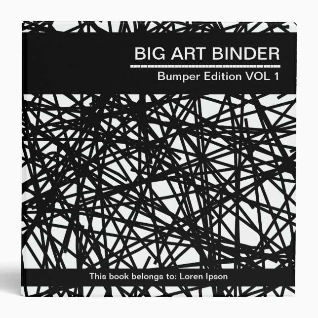 Big Art Binder 028 (2in) Abstract Lines (Front)