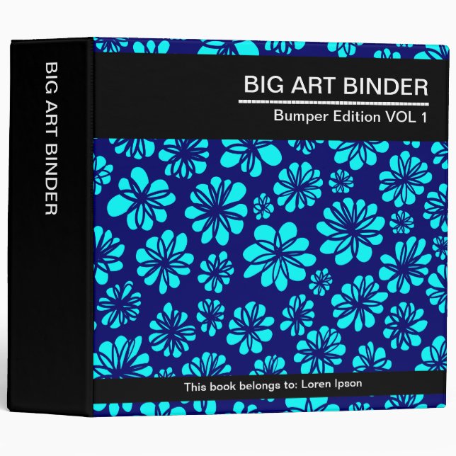 Big Art Binder 033 (2in) Flower Drawing (Front/Spine)