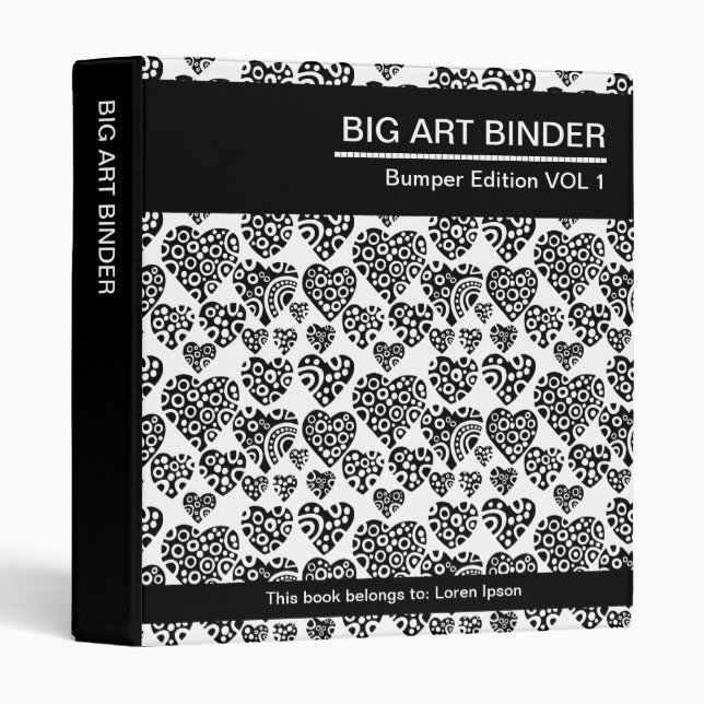 Big Art Binder 042 (1in) Hearts (Front/Spine)
