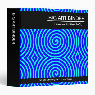 Big Art Binder 08 (1.5in) - Blue and Cyan