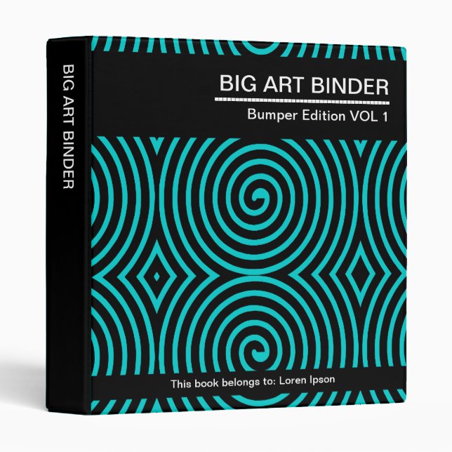 Big Art Binder 08 (1in) - Deep Turquoise (Front/Spine)