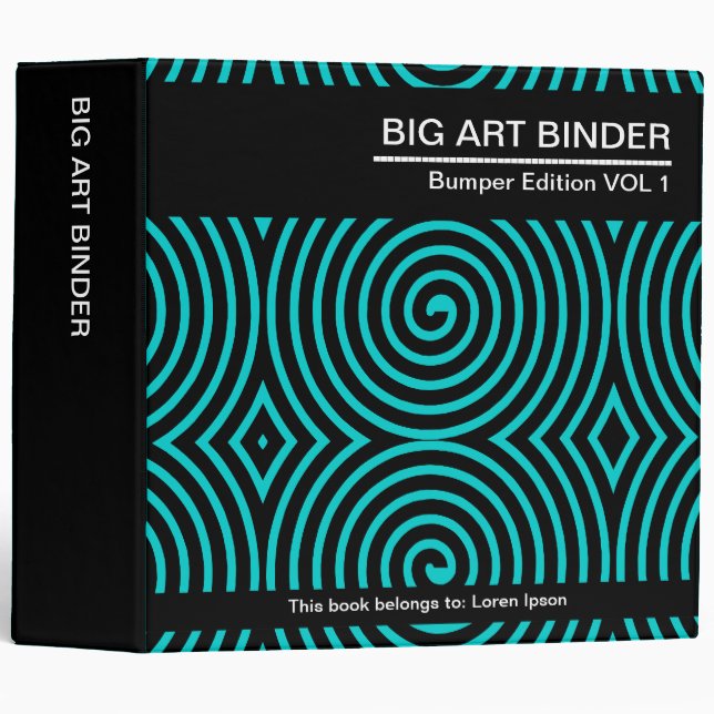 Big Art Binder 08 (2in) - Deep Turquoise (Front/Spine)