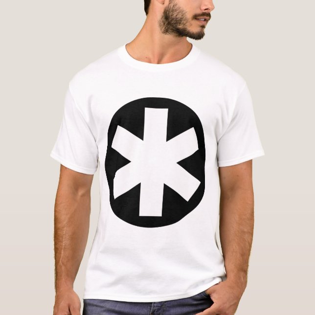 Big Asterisk - Black and White T-Shirt (Front)
