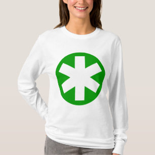 Big Asterisk - Green and White T-Shirt