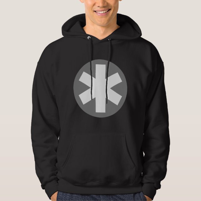 Big Asterisk - Grey and White Hoodie (Front)