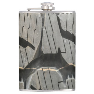 Big Automotive Car old tires Black Road trips Hip Flask