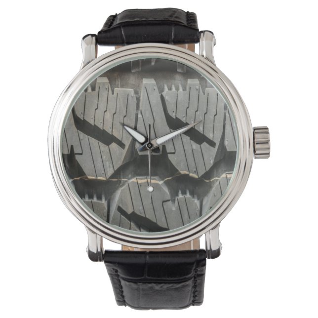 Big Automotive Car old tires Black Road trips  Watch (Front)