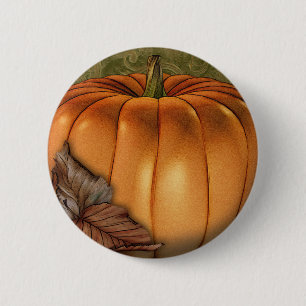 Big Autumn Pumpkin 2 Inch Round Button