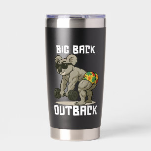 Big Back Outback – Funny Koala Gym Deadlift Design Insulated Tumbler