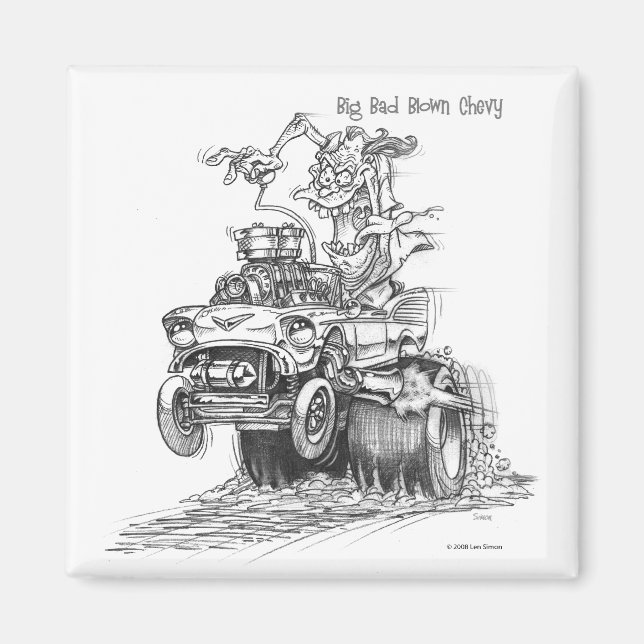 Big Bad Blown Chevy Magnet (Front)