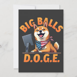 Big Balls Doge Department of Government Efficiency Save The Date