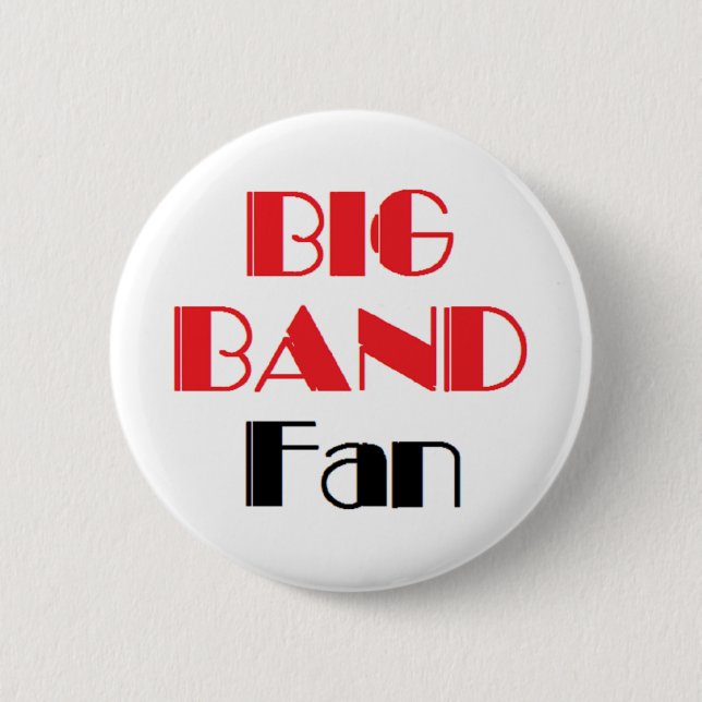 big band fan 2 inch round button (Front)