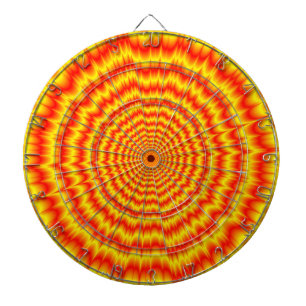 Big Bang in Red and Yellow Dartboard