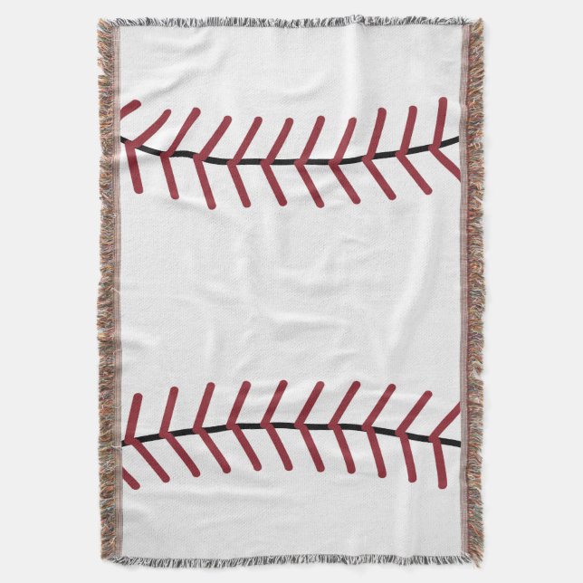 Big Baseball Throw Blanket (Front Vertical)