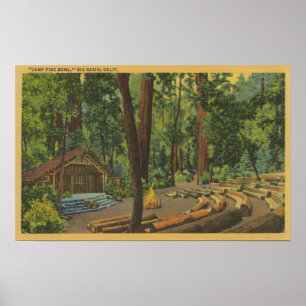 Big Basin, California "Camp Fire Bowl" View Poster