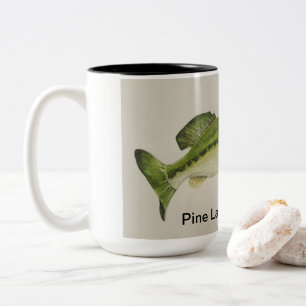 Big Bass Coffee Mug, 15 oz Two-Tone Coffee Mug