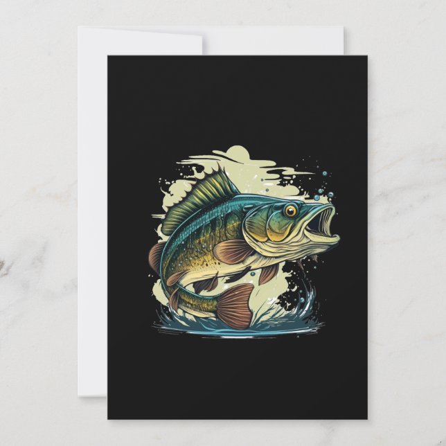 big-bass-fish-vector-cartoon-tshirt-big-bass-fish- save the date (Front)