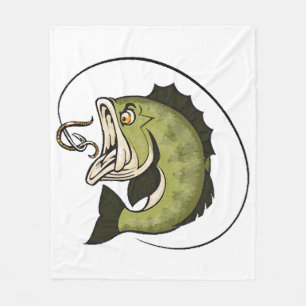Big Bass Mouth Fleece Blanket