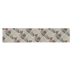 Big Basset Hound Short Table Runner