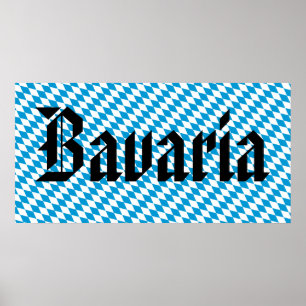 Big Bavaria Flag Poster